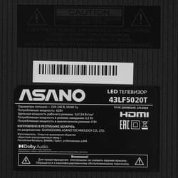 Asano 43" (108 см) Телевизор Asano 43LF5020T черный, фото 6