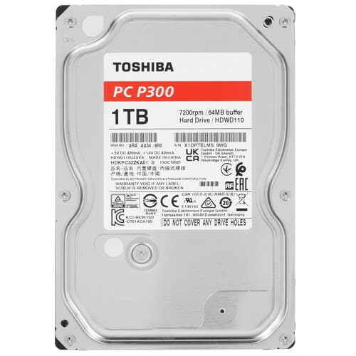 Toshiba 1 ТБ Жесткий диск Toshiba P300 [HDWD110UZSVA]