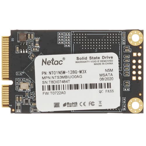 Netac 128 ГБ MSATA накопитель Netac N5M [NT01N5M-128G-M3X]