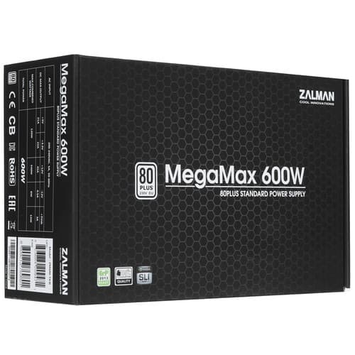 Блок питания ZALMAN MegaMax (TXll) 600W [ZM600-TXII] черный thumb 6