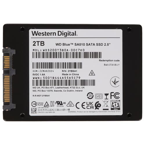 Western Digital 2000 ГБ 2.5" SATA накопитель WD Blue [WDS200T3B0A], фото 2
