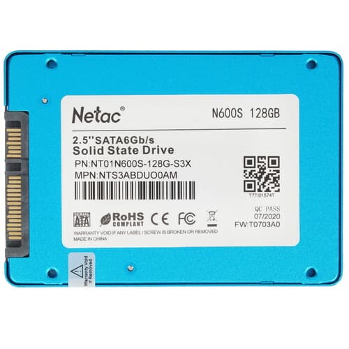 Netac 128 ГБ 2.5" SATA накопитель Netac N600S [NT01N600S-128G-S3X], фото 2