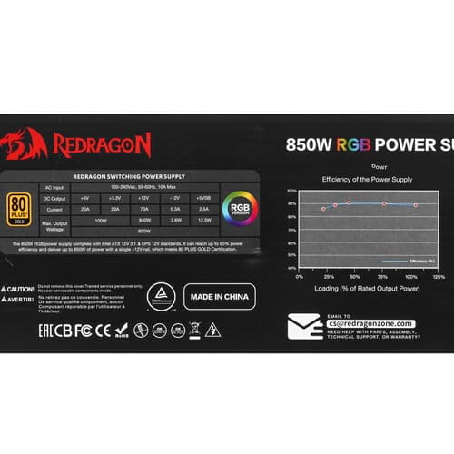 Блок питания Redragon  RGPS-850W [70655] черный thumb 8