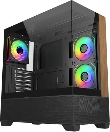 Корпус Cooler Master Elite 690 Wood [E690-KHNN-S00] черный thumb 1