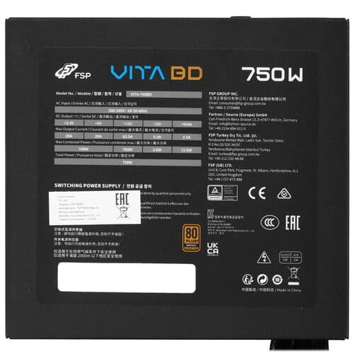 Блок питания FSP VITA BD 750W  черный thumb 4