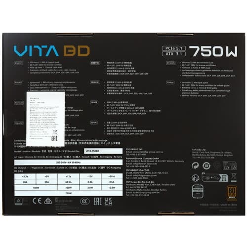 Блок питания FSP VITA BD 750W  черный thumb 7
