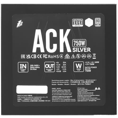 Блок питания 1STPLAYER ACK SILVER [HA-750BA7-BK] черный thumb 4