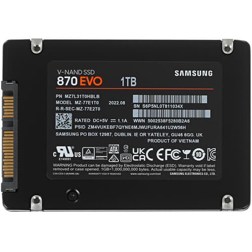 Samsung 1000 ГБ 2.5" SATA накопитель Samsung 870 EVO [MZ-77E1T0BW], фото 2