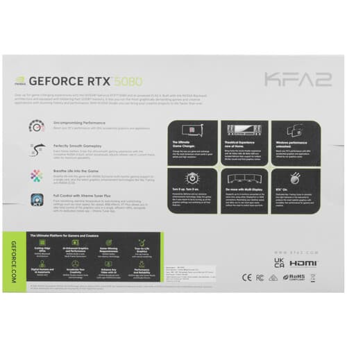 KFA2 Видеокарта KFA2 GeForce RTX 5080 ROCK(X) OC 3FAN RGB White [58NZN6MDBZWK], фото 11