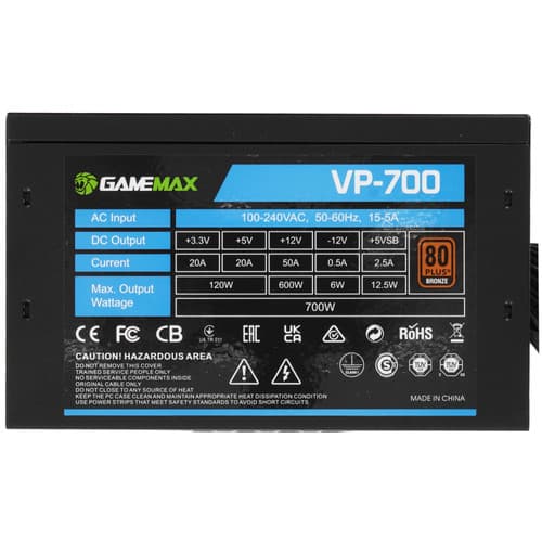 Блок питания GameMax VP-700 80+ [VP-70080+] черный thumb 4