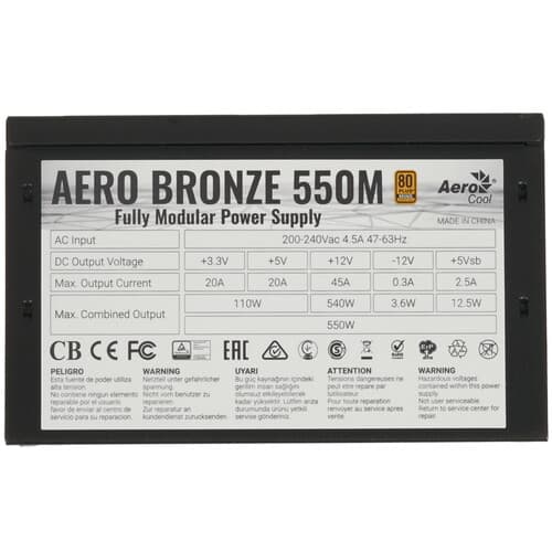Блок питания AeroCool AERO BRONZE 550M [ACPB-AR55AEC.1M] черный thumb 4