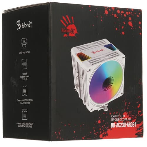 Bloody Кулер для процессора Bloody BD-AC230-ARGB1 [BD-AC230-ARGB1-WH] белый, фото 13