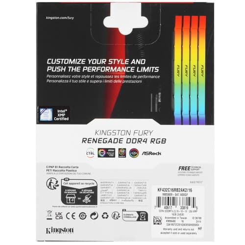 Kingston FURY Оперативная память Kingston FURY Renegade RGB [KF432C16RB2AK2/16] 16 ГБ, фото 3