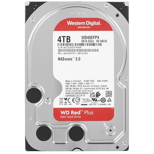 Western Digital 4 ТБ Жесткий диск WD Red Plus [WD40EFPX]