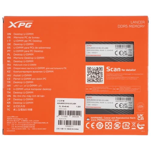 XPG (ADATA) Оперативная память ADATA XPG Lancer [AX5U6000C3016G-DCLABK] 32 ГБ, фото 3