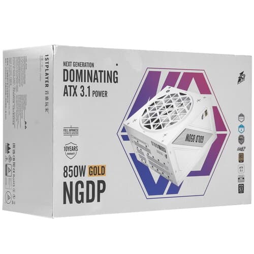 Блок питания 1STPLAYER NGDP GOLD 850W White [HA-850BA4-WH] белый thumb 8