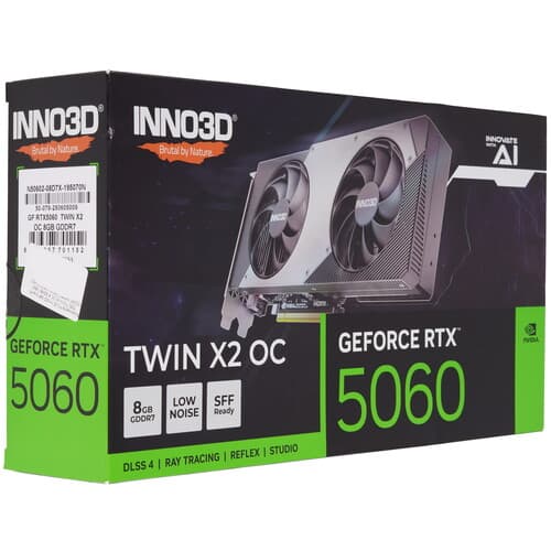 Inno3D Видеокарта Inno3D GeForce RTX 5060 TWIN X2 OC [N50602-08D7X-195070N], фото 10