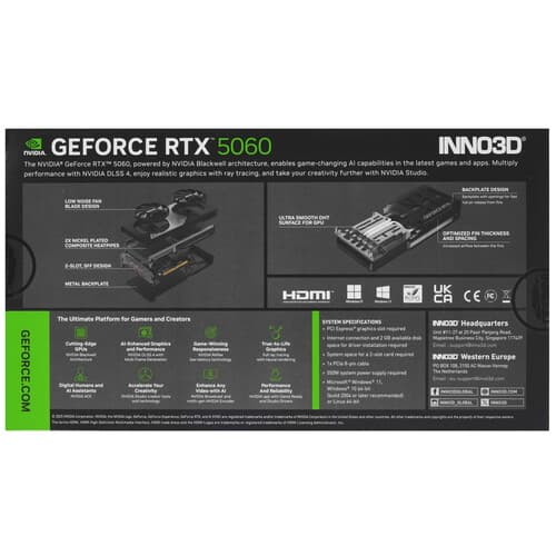 Inno3D Видеокарта Inno3D GeForce RTX 5060 TWIN X2 OC [N50602-08D7X-195070N], фото 9
