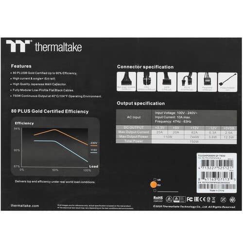 Блок питания Thermaltake Toughpower GF 750W [PS-TPD-0750FNFAGE-2] черный thumb 8