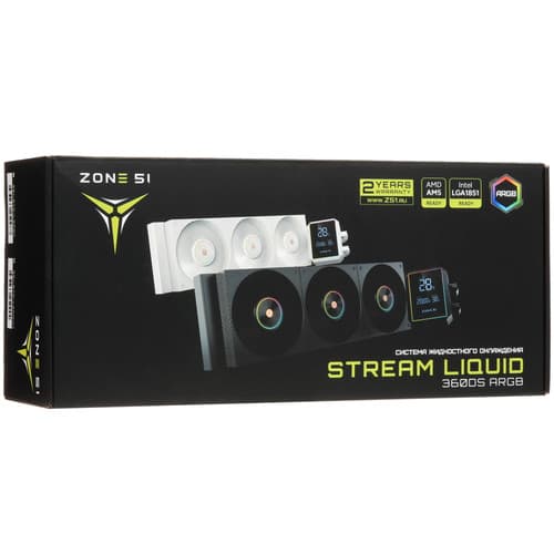Система охлаждения ZONE 51 STREAM Liquid 360DS ARGB  белая thumb 11