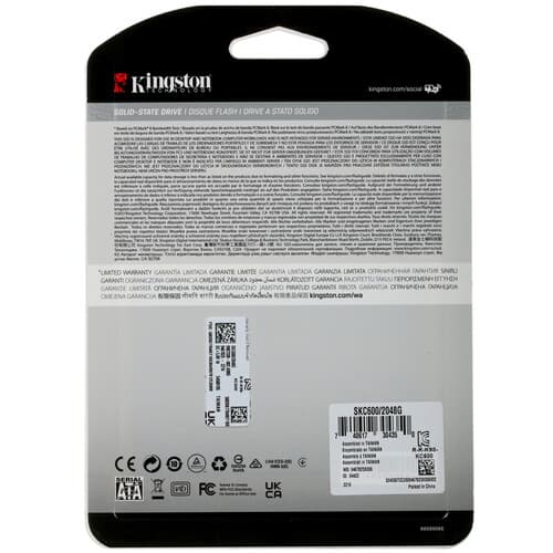 Kingston 2048 ГБ 2.5" SATA накопитель Kingston KC600 [SKC600/2048G], фото 2