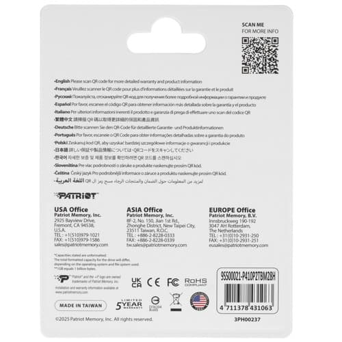 2000 ГБ M.2 NVMe накопитель Patriot P410 [P410P2TBM28H] thumb 2