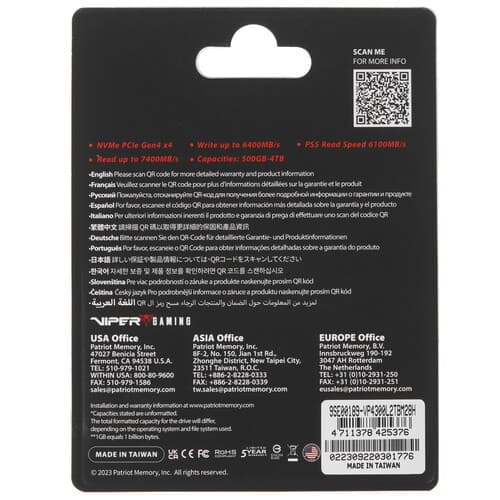 2000 ГБ M.2 NVMe накопитель Patriot Viper VP4300 Lite [VP4300L2TBM28H] thumb 2
