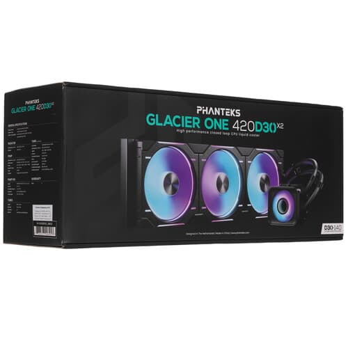 Система охлаждения Phanteks Glacier One 420D30 X2 черная thumb 10