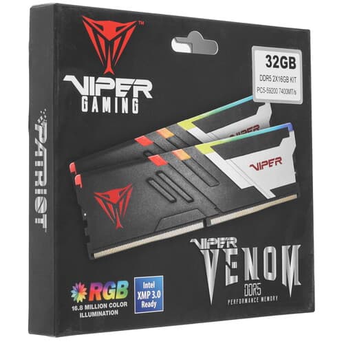 Patriot Memory Оперативная память Patriot Viper Venom RGB [PVVR532G740C36K] 32 ГБ, фото 3