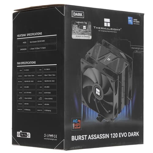 Thermalright Кулер для процессора Thermalright Burst Assassin 120 EVO DARK [BA120-EVO-DARK] черный, фото 10