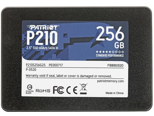 Patriot Memory 256 ГБ 2.5" SATA накопитель Patriot Memory P210 [P210S256G25]