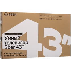 Sber 43" (109 см) Телевизор Sber SDX-43F3000DBA черный, фото 12