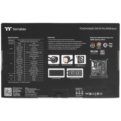 Система охлаждения Thermaltake TOUGHLIQUID 240 EX Pro черная thumb 10