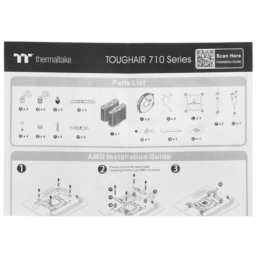 Thermaltake Кулер для процессора Thermaltake TOUGHAIR 710 Black [CL-P117-CA14BL-A] черный, фото 9