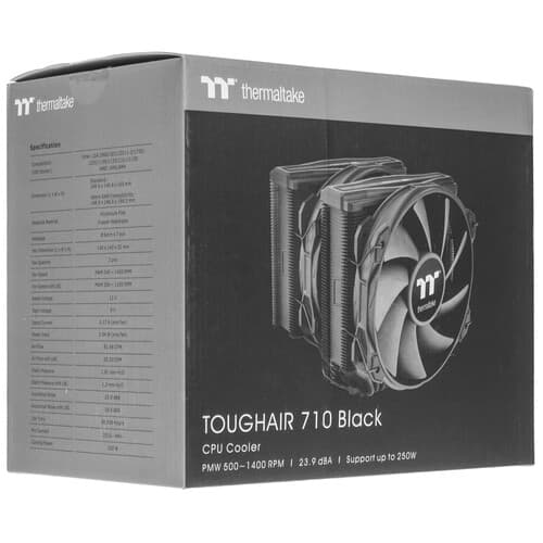 Thermaltake Кулер для процессора Thermaltake TOUGHAIR 710 Black [CL-P117-CA14BL-A] черный, фото 12