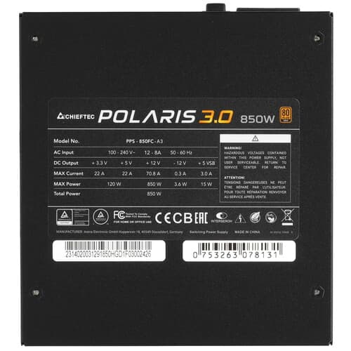 Блок питания Chieftec Polaris 3.0 850W [PPS-850FC-A3] черный thumb 4