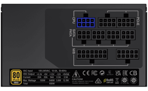 Блок питания GameMax GX-650 Modular  черный thumb 14