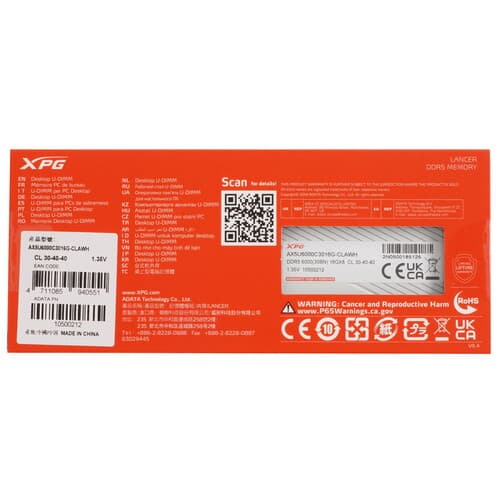 XPG (ADATA) Оперативная память ADATA XPG Lancer [AX5U6000C3016G-CLAWH] 16 ГБ, фото 3