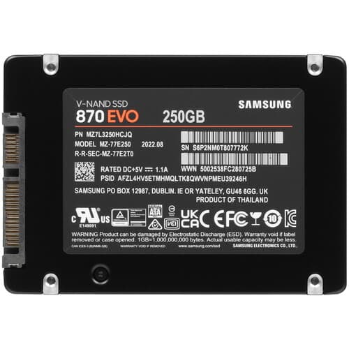 Samsung 250 ГБ 2.5" SATA накопитель Samsung 870 EVO [MZ-77E250BW], фото 2