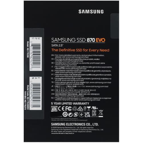 Samsung 250 ГБ 2.5" SATA накопитель Samsung 870 EVO [MZ-77E250BW], фото 5