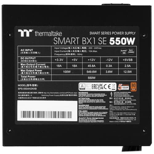Блок питания Thermaltake Smart BX1 SE 550W [PS-SPD-0550NNSABE-2] черный thumb 4