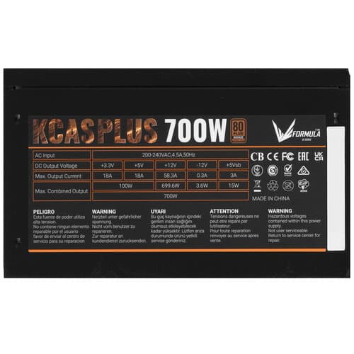 Блок питания Formula KCAS PLUS 700W [KCAS-700W PLUS] черный thumb 4