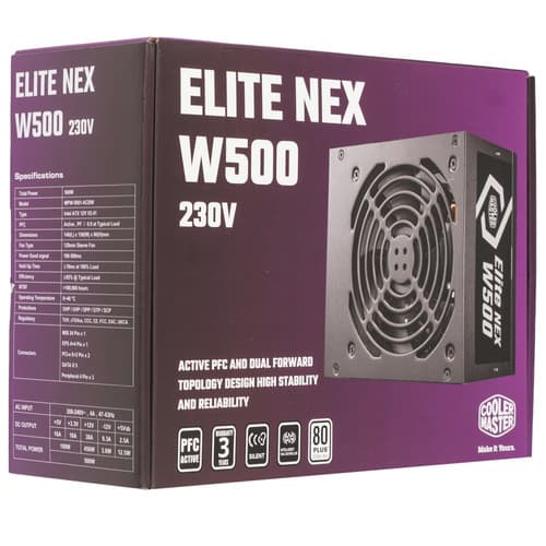 Блок питания CoolerMaster ELITE NEX White W500 230V [MPW-5001-ACBW-BEU] черный thumb 7