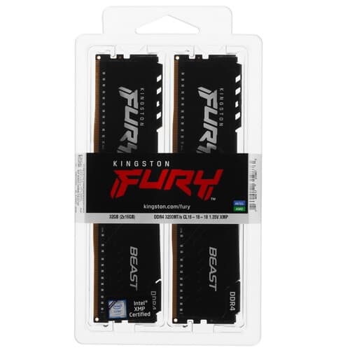 Kingston FURY Оперативная память Kingston FURY Beast Black [KF432C16BB1K2/32] 32 ГБ, фото 3