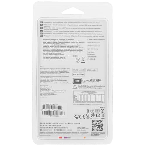 Apacer 2000 ГБ 2.5" SATA накопитель Apacer AS350X [AP2TBAS350XR-1], фото 2