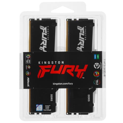 Kingston FURY Оперативная память Kingston FURY Beast Black RGB [KF556C40BBAK2-32] 32 ГБ, фото 4