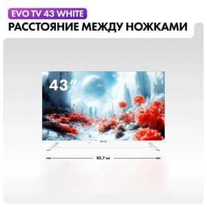 EVO TV 43" (109 см) Телевизор EVO TV 43 белый, фото 3