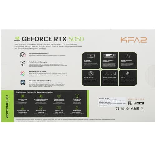 KFA2 Видеокарта KFA2 GeForce RTX 5050 CORE OC 2FAN LED White [55NSL8MHCZBK], фото 9