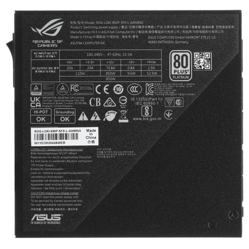 Блок питания ASUS ROG LOKI 850W Platinum [90YE00N3-B0NA00] серый, черный thumb 5