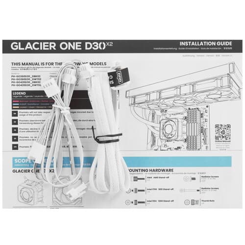 PHANTEKS Система охлаждения Phanteks Glacier One 420D30 X2  белая, фото 8